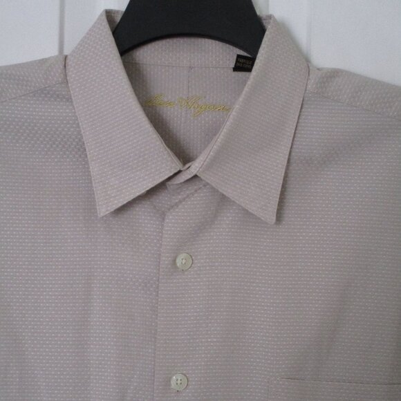 Ben Hogan Mens L/S Camel Tan Cotton Button Down Dress Shirt NWOT- 17/34-35 or XL - Picture 1 of 3
